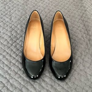 J.CREW patent leather wedges